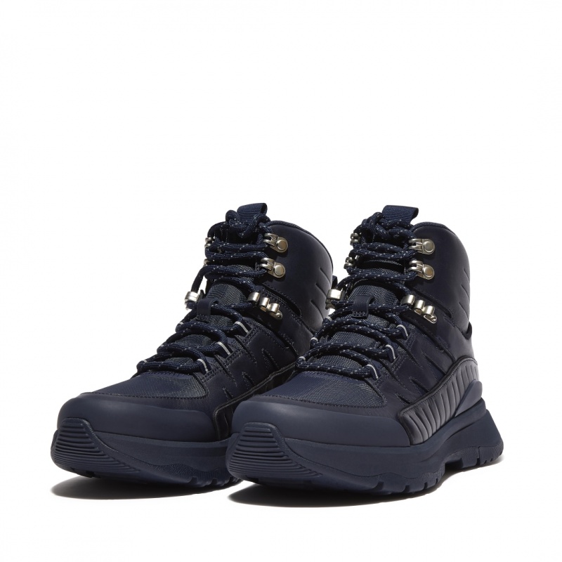 Navy Fitflop Neo-D-Hyker Women's Walking Boots | PH-1305UHLOM