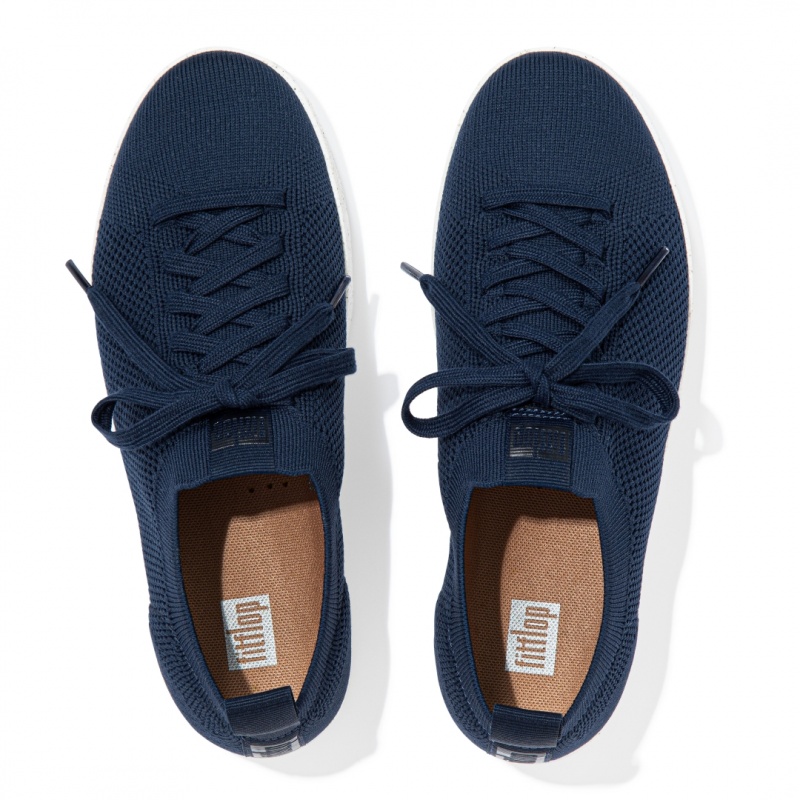 Navy Fitflop Rally E01 Multi Knit Women's Sneakers | PH-7958OCIAU