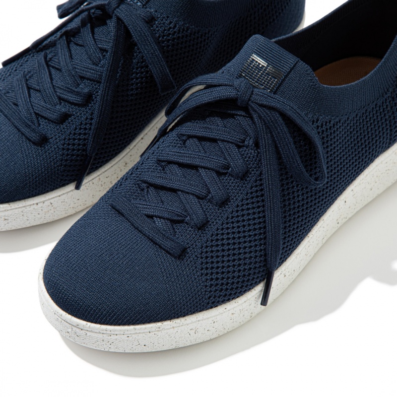 Navy Fitflop Rally E01 Multi Knit Women's Sneakers | PH-7958OCIAU