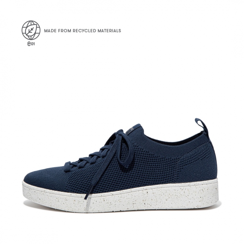 Navy Fitflop Rally E01 Multi Knit Women\'s Sneakers | PH-7958OCIAU