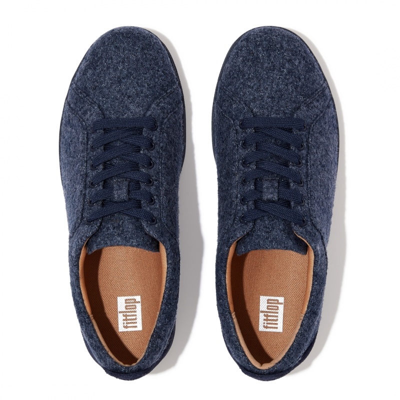 Navy Fitflop Rally Merino Wool Women's Sneakers | PH-2789LPYMA