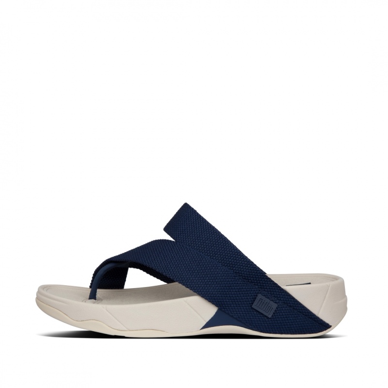 Navy Fitflop Sling Polyester Men\'s Toe-Post Sandals | PH-5029QGOYU