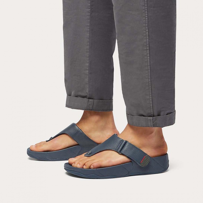 Navy Fitflop Trakk Ii Toe Men's Thongs | PH-6138XJPGL