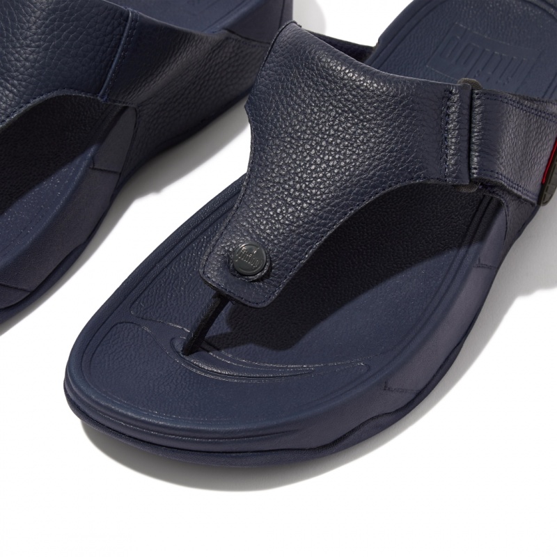 Navy Fitflop Trakk Ii Toe Men's Thongs | PH-6138XJPGL