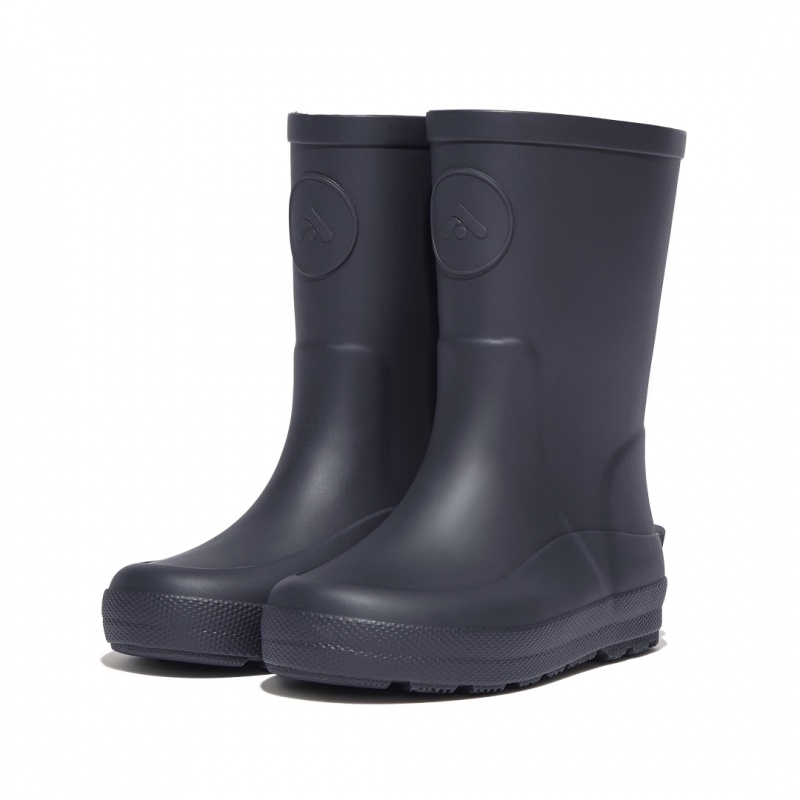 Navy Fitflop Wonderwelly Natural Rubber Mix Kids' Rain Boots | PH-5180OKUGB