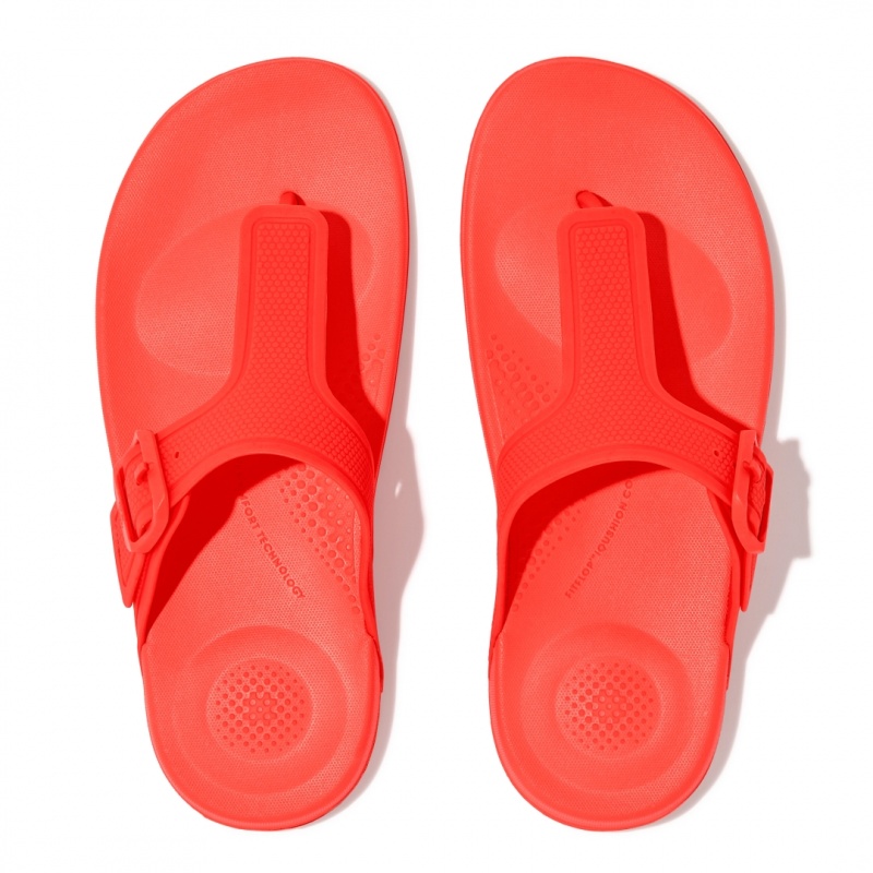 Orange Fitflop Iqushion Adjustable Buckle Flip Flops Women's Flip Flops | PH-7398KQLFS