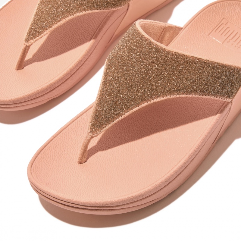 Pink Fitflop Lulu Microfibre Faux Leather (Pu) Thongs Women's Toe-Post Sandals | PH-0891TKHYX