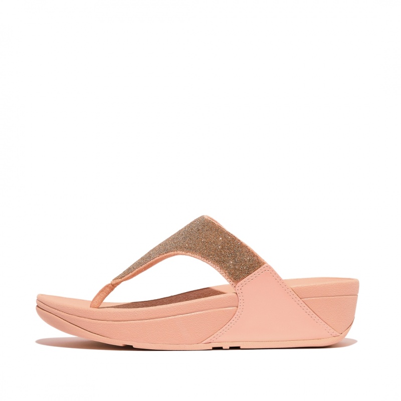 Pink Fitflop Lulu Microfibre Faux Leather (Pu) Thongs Women\'s Toe-Post Sandals | PH-0891TKHYX