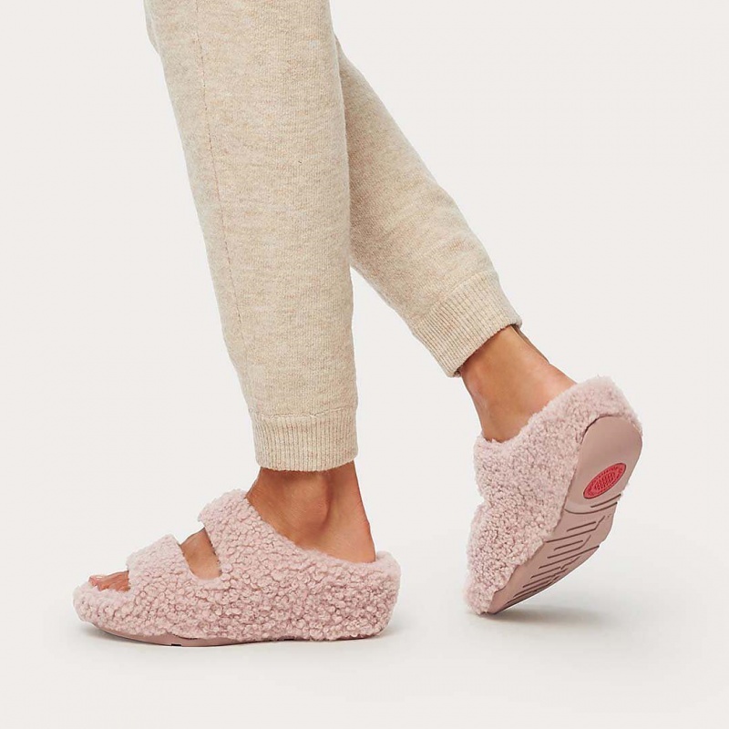 Pink Fitflop Shuv Wool Shearling Women's Slippers | PH-4109HMBEC