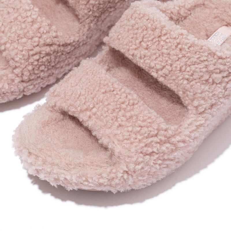 Pink Fitflop Shuv Wool Shearling Women's Slippers | PH-4109HMBEC