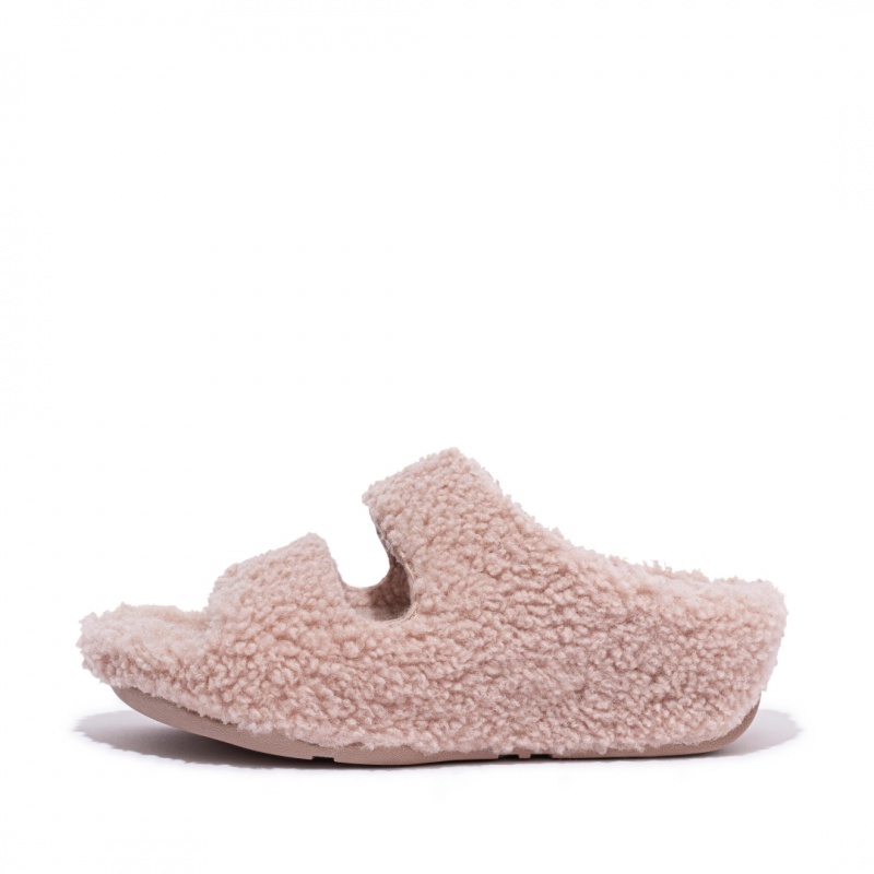 Pink Fitflop Shuv Wool Shearling Women\'s Slippers | PH-4109HMBEC