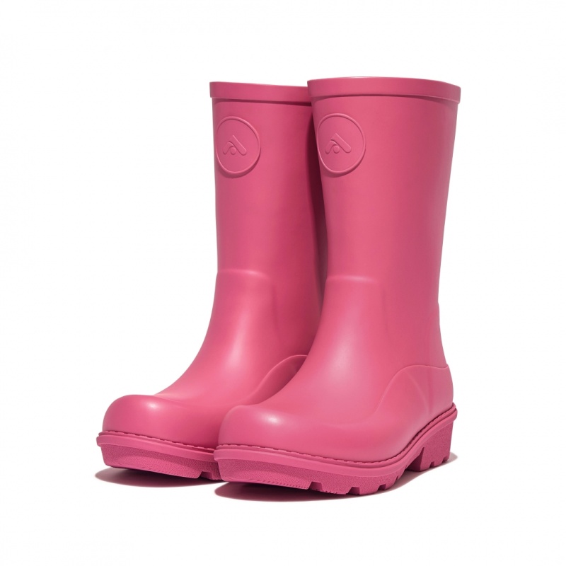 Pink Fitflop Wonderwelly Natural Mix Welly Kids' Rubber Boots | PH-8405QMPBT