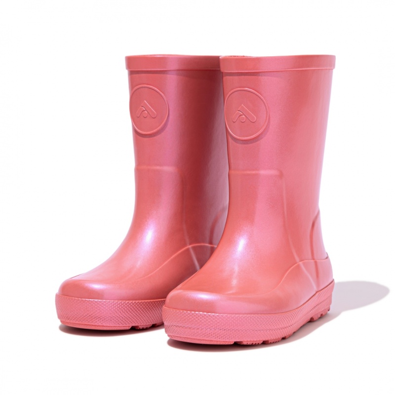 Pink Fitflop Wonderwelly Welly Kids' Rubber Boots | PH-3698SCFXT