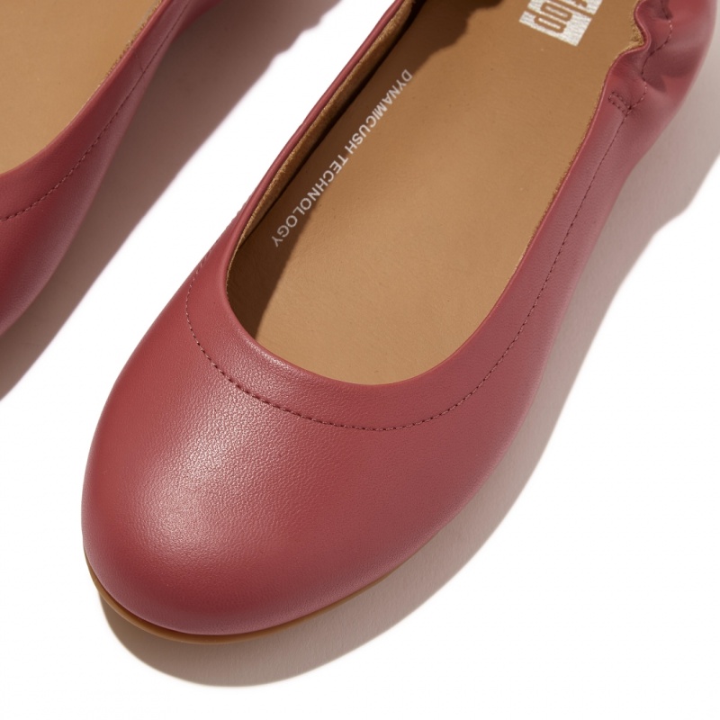 Red Fitflop Allegro Soft Women's Ballet Flats | PH-5186BEQYS