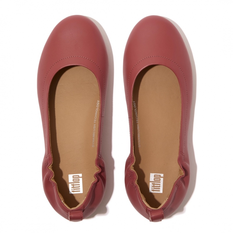 Red Fitflop Allegro Soft Women's Ballet Flats | PH-5186BEQYS