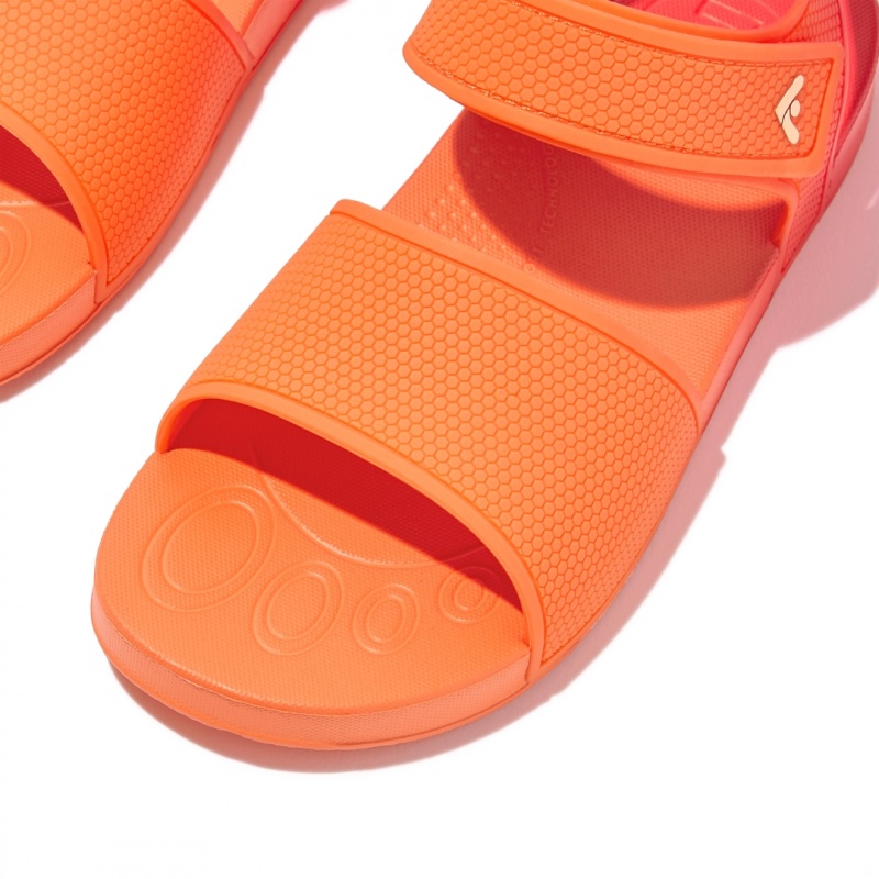 Red Fitflop Iqushion Rubber Kids' Back-Strap Sandals | PH-8716UEMIH