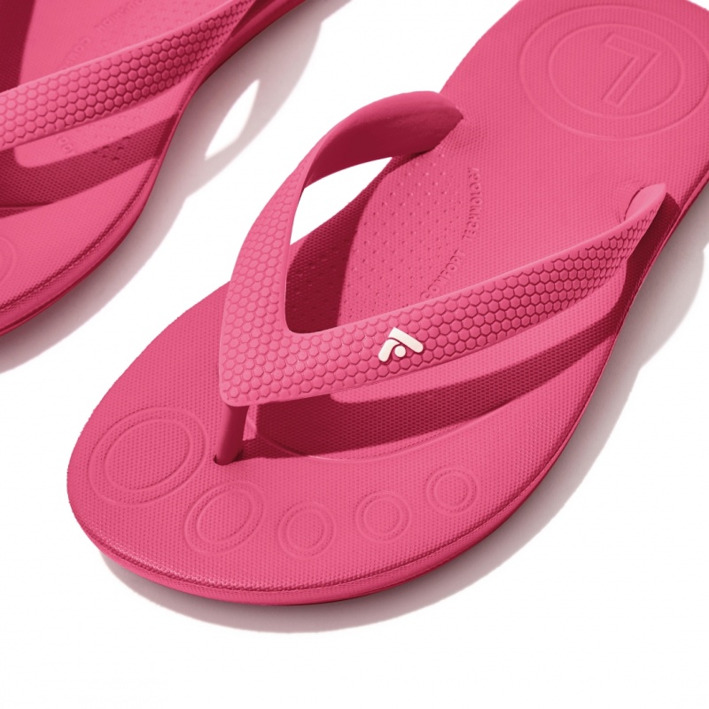 Red Fitflop Iqushion Rubber Kids' Flip Flops | PH-2758DSWUK