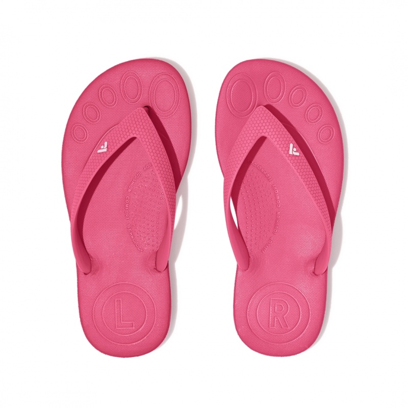 Red Fitflop Iqushion Rubber Kids' Flip Flops | PH-2758DSWUK