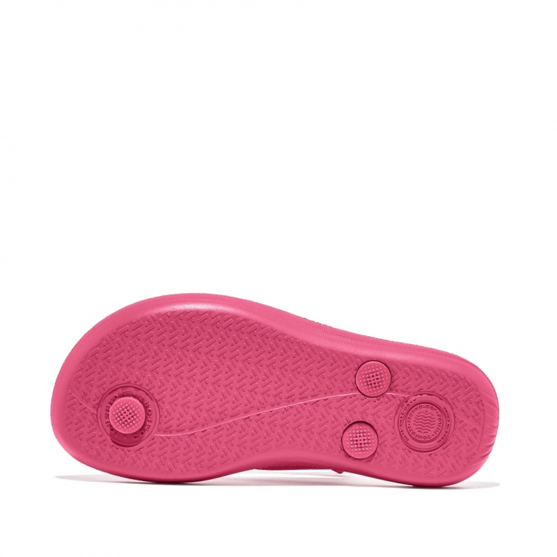 Red Fitflop Iqushion Rubber Kids' Flip Flops | PH-2758DSWUK