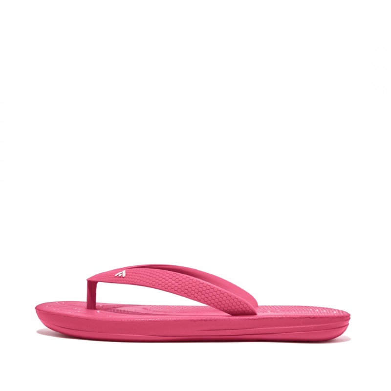 Red Fitflop Iqushion Rubber Kids\' Flip Flops | PH-2758DSWUK