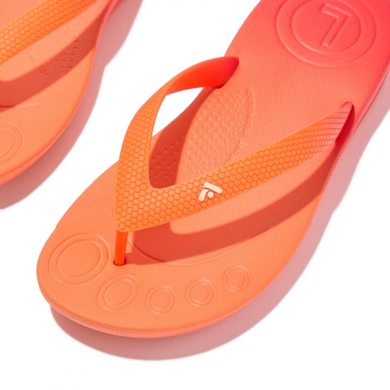 Red Fitflop Iqushion Rubber Kids' Flip Flops | PH-8519MSYWP