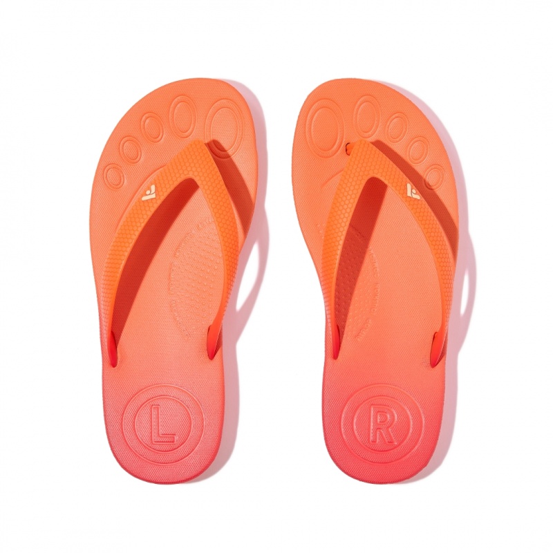 Red Fitflop Iqushion Rubber Kids' Flip Flops | PH-8519MSYWP