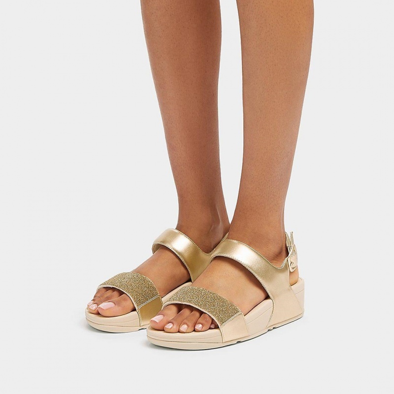 Rose Gold Fitflop Lulu Leather Women's Back-Strap Sandals | PH-2671TUSZP