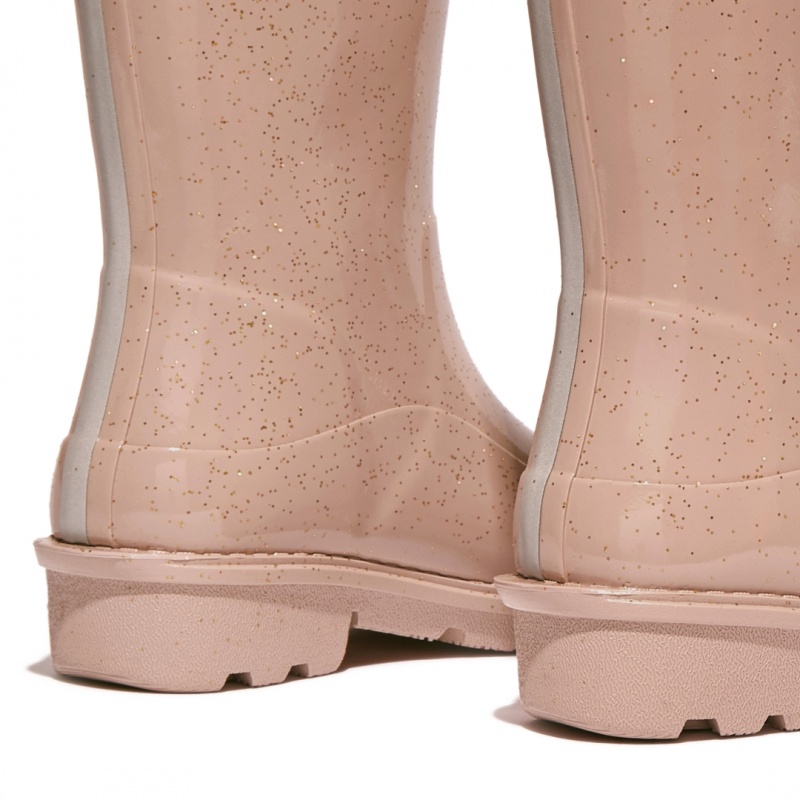 Rose Gold Fitflop Wonderwelly Natural Mix Welly Kids' Rubber Boots | PH-6857NPAKC