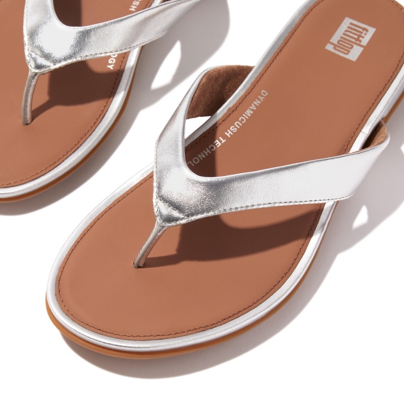 Silver Fitflop Gracie Women's Flip Flops | PH-0847COFPY