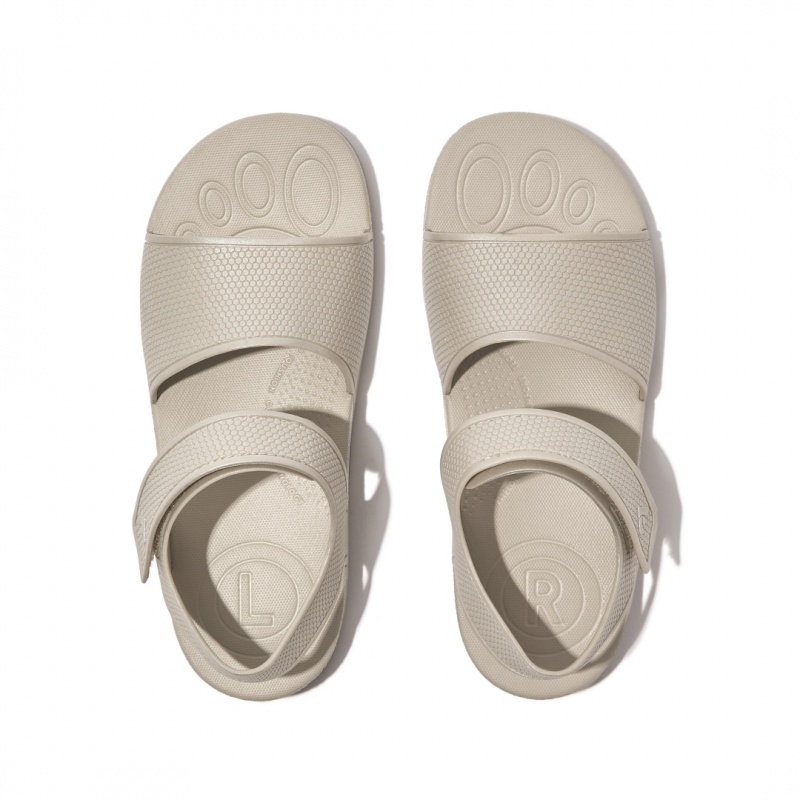 Silver Fitflop Iqushion Rubber Kids' Back-Strap Sandals | PH-6583YZCIJ