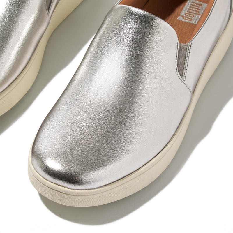 Silver Fitflop Rally Women's Sneakers | PH-2640ZFKAT