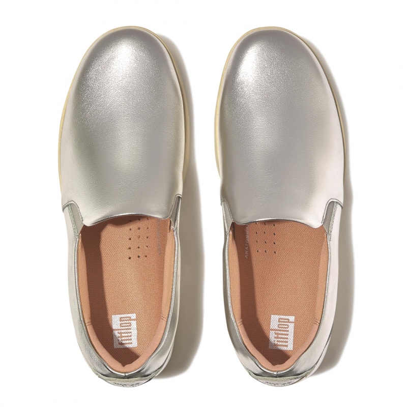 Silver Fitflop Rally Women's Sneakers | PH-2640ZFKAT