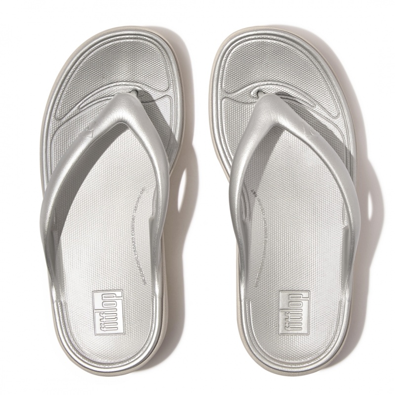 Silver Fitflop Relieff Eva Tpu Thongs Women's Toe-Post Sandals | PH-5894UZFGM