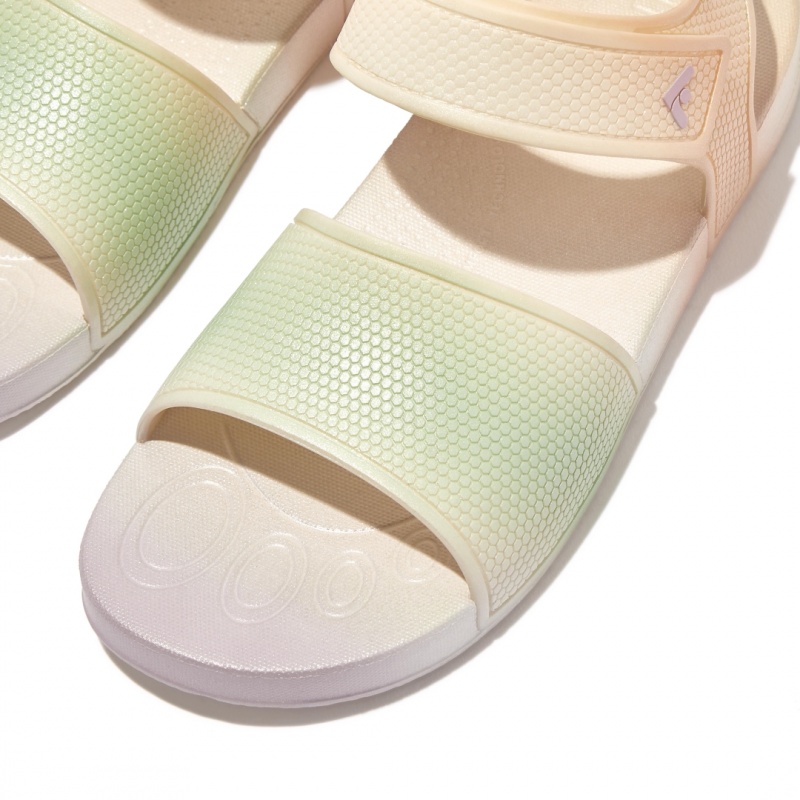 White Fitflop Iqushion Rubber Kids' Back-Strap Sandals | PH-1425KYFDP