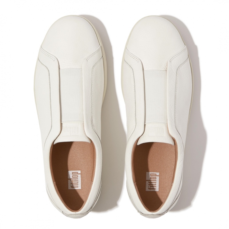 White Fitflop Rally Elastic Women's Sneakers | PH-9467ZCXUA