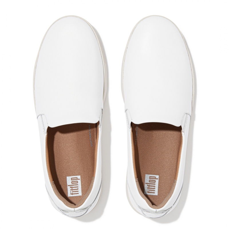 White Fitflop Rally Slip On Skate Women's Sneakers | PH-7251RYGSU