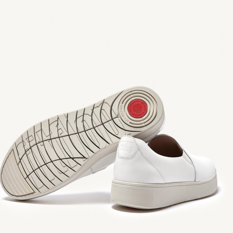 White Fitflop Rally Slip On Skate Women's Sneakers | PH-7251RYGSU