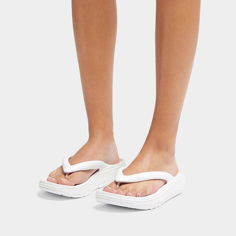 White Fitflop Relieff Eva Tpu Thongs Women's Toe-Post Sandals | PH-0168JSNRP