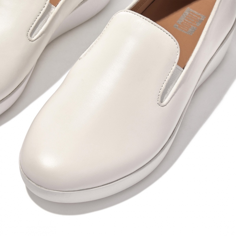 White Fitflop Superskate Wipe Clean Women's Loafers | PH-7013XNCDR