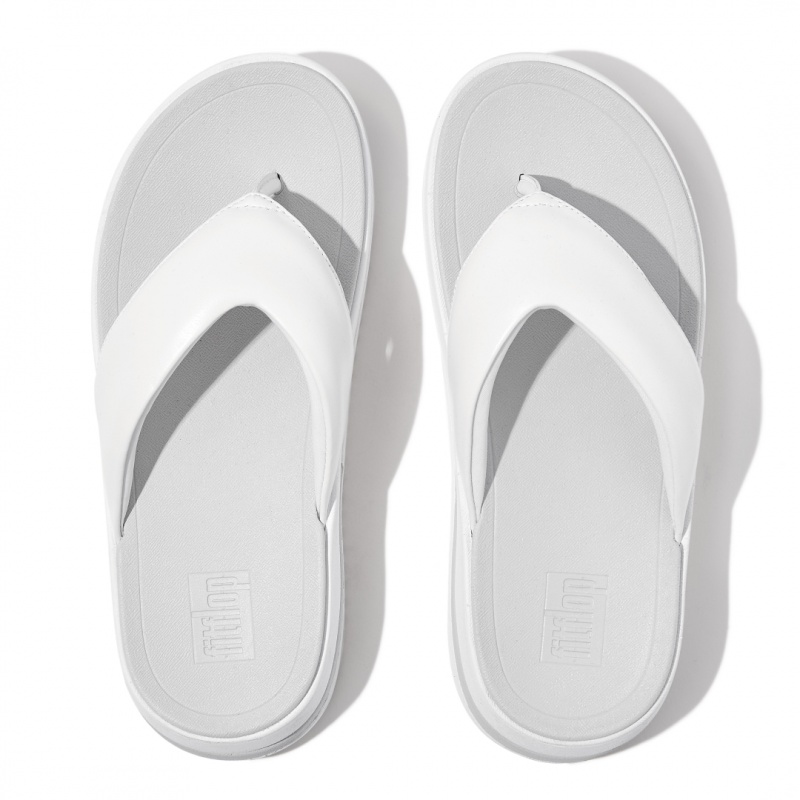 White Fitflop Surff Toe Thongs Women's Thongs | PH-5360GIXZF