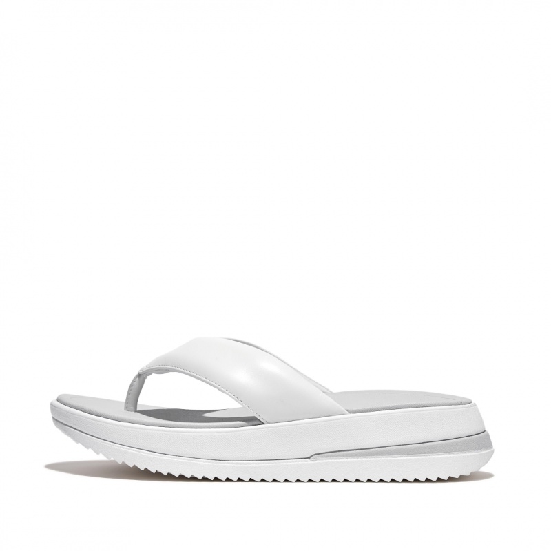 White Fitflop Surff Toe Thongs Women\'s Thongs | PH-5360GIXZF