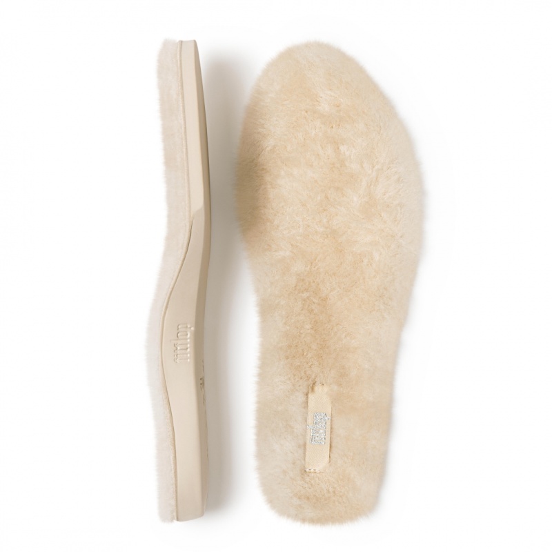 White Fitflop Wonderwelly Shearling Ankle Boots Women's Insoles | PH-3820LRCWF