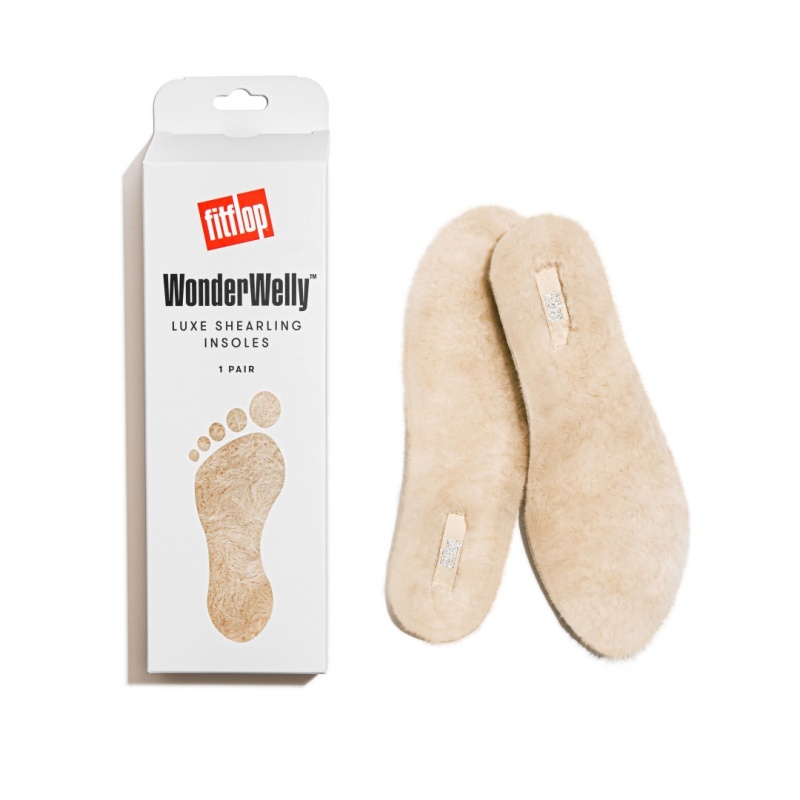 White Fitflop Wonderwelly Shearling Ankle Boots Women's Insoles | PH-3820LRCWF