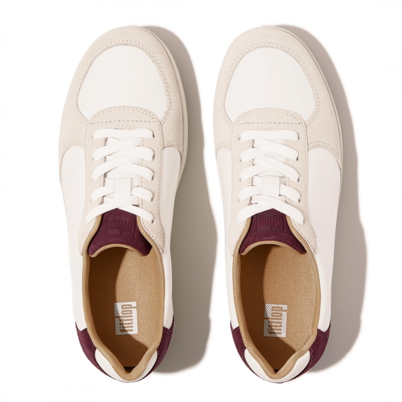 White / Purple Fitflop Rally Women's Sneakers | PH-9340ISVCP