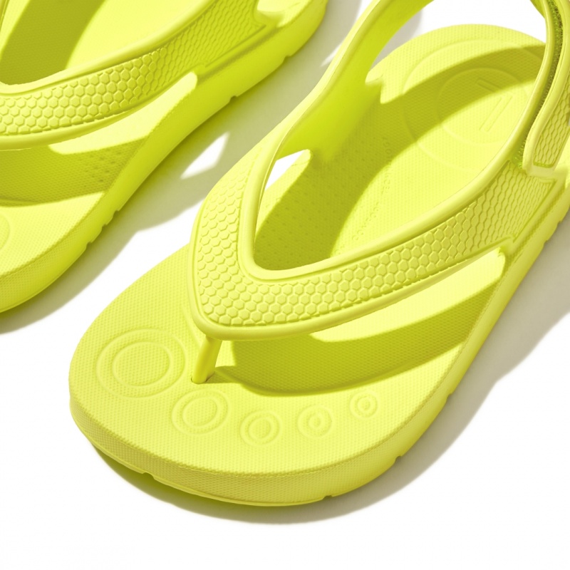 Yellow Fitflop Iqushion Eva Back Straps Kids' Flip Flops | PH-9428SUGLO