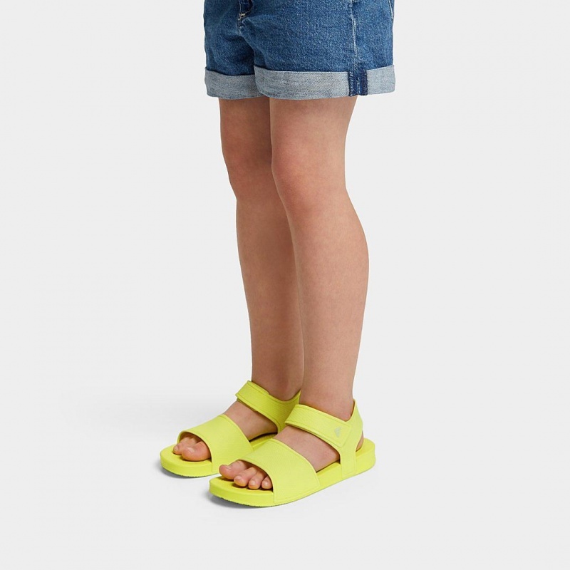 Yellow Fitflop Iqushion Rubber Kids' Back-Strap Sandals | PH-4193RKENZ