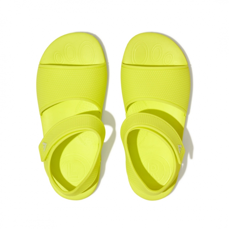 Yellow Fitflop Iqushion Rubber Kids' Back-Strap Sandals | PH-4193RKENZ