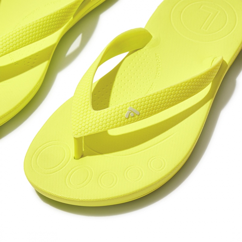 Yellow Fitflop Iqushion Rubber Kids' Flip Flops | PH-7319SGTLI