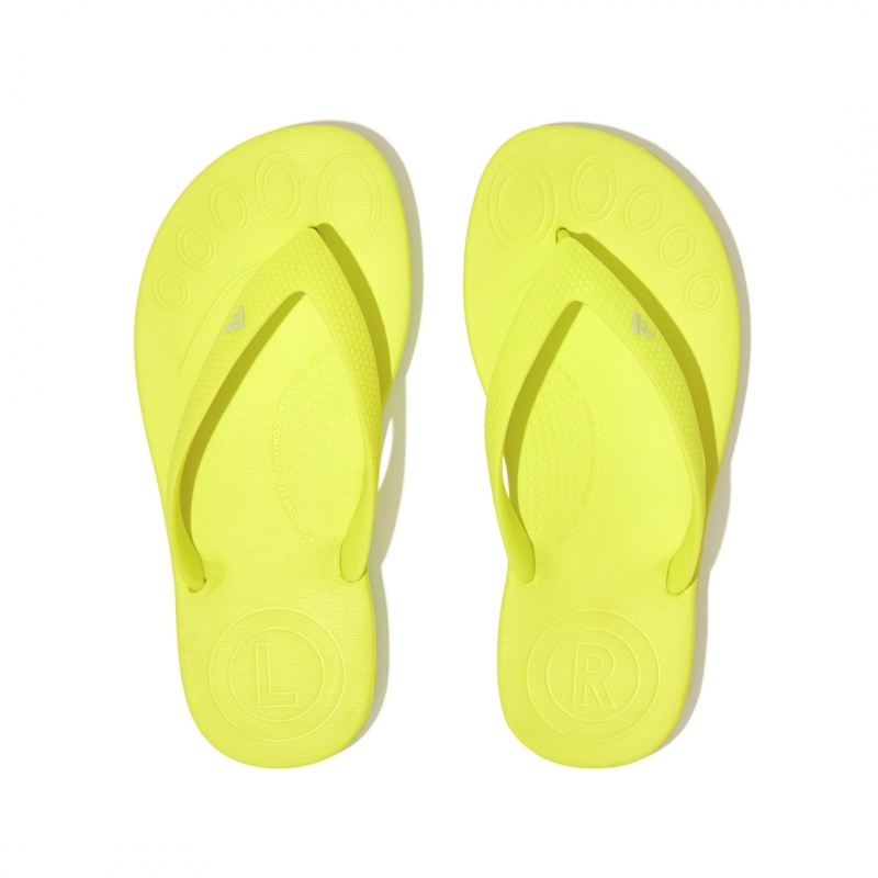 Yellow Fitflop Iqushion Rubber Kids' Flip Flops | PH-7319SGTLI