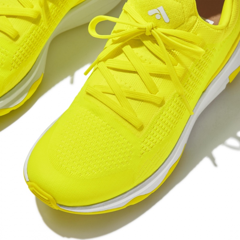 Yellow Fitflop Vitamin-Ffx Polyester Knit Lycra Tpu Men's Sneakers | PH-2470LJRVY